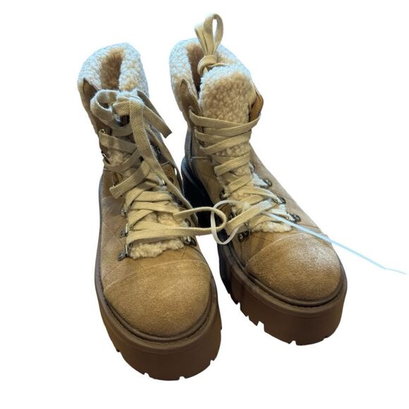 Revolve Steve Madden Reyen Shearling Ankle Boots NWOT - Picture 5 of 12